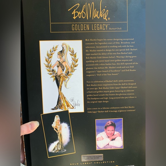 RARE-Golden Legacy Barbie Doll Bob Mackie Gold Label Limited Edition 2009 Mattel - Picture 5 of 5